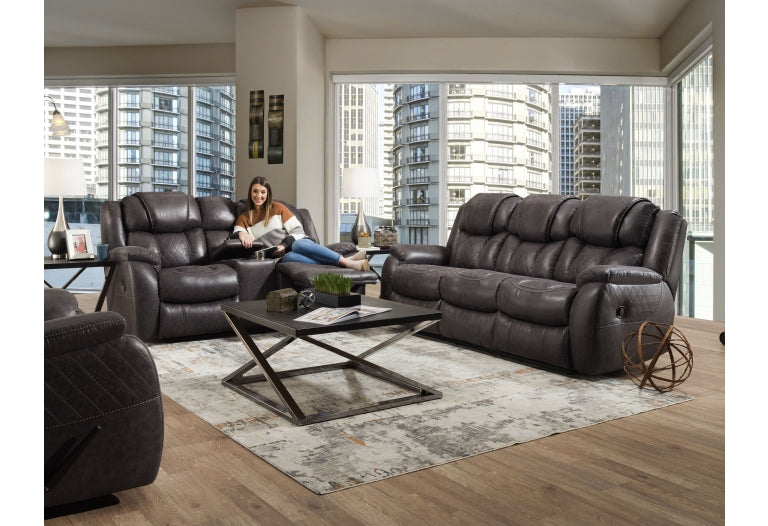 Corral Steel Double Reclining Sofa Loveseat HomeStretch