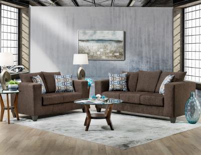 1900 Chocolate Sofa and Loveseat DELTA FURNITURE