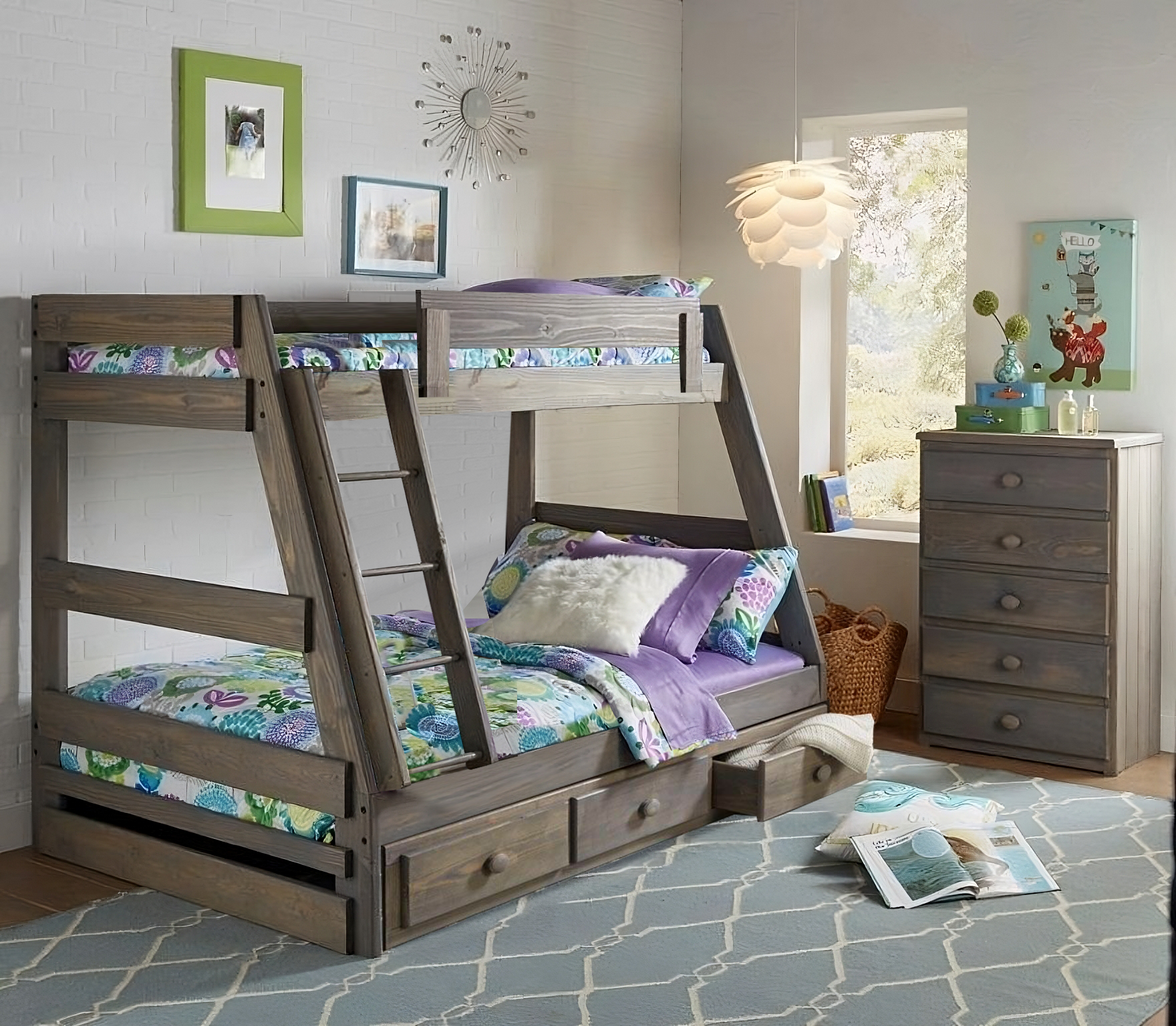 209 Twin Over Full with Storage Bunkbed Simply Bunkbed