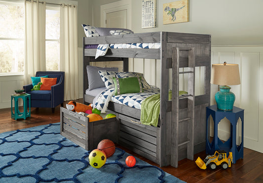 224 Driftwood Twin/ Twin / 241NR Set of 2 Crates Simply Bunkbed