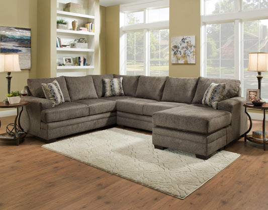 2750 Pewte Sectional Stationary DELTA FURNITURE