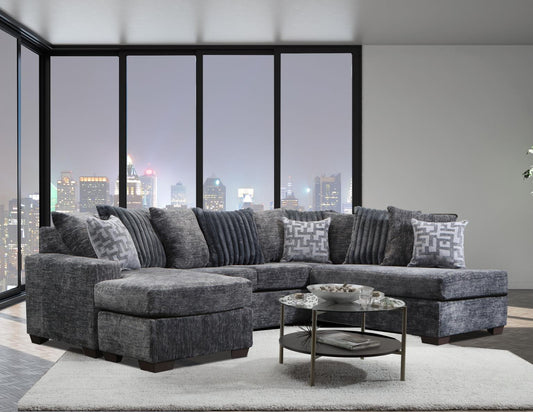 2875 Galactic Charcoal Sectional with Chaise End DELTA FURNITURE
