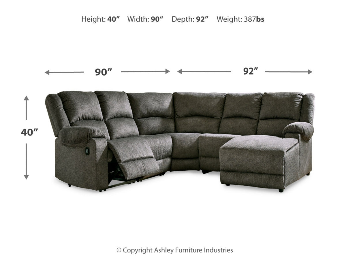 Benlocke Sectional with Recliners Ashley Furniture