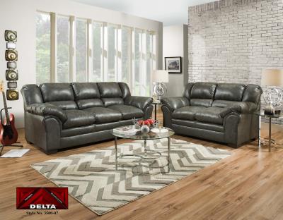 3500 Charcoal Sofa and Loveseat DELTA FURNITURE