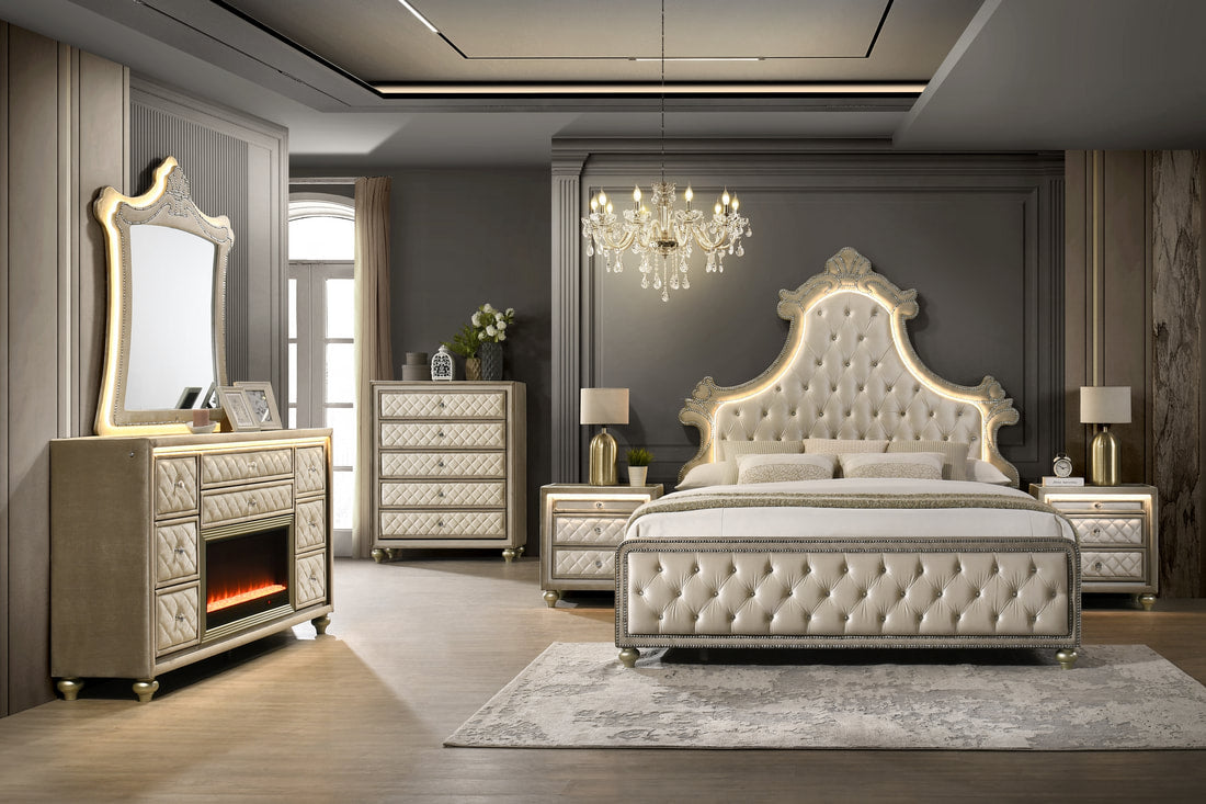 Majesty Beige Bedroom Set Happy Homes