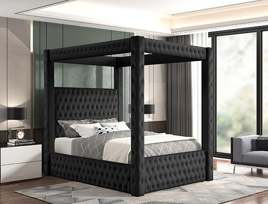 ANNABELLE CANOPY BED BLACK Crown Mark