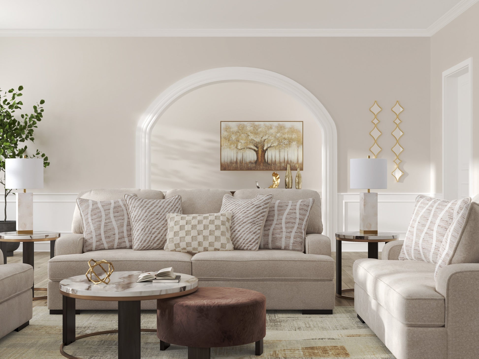 High Profile Taupe Ashley Furniture