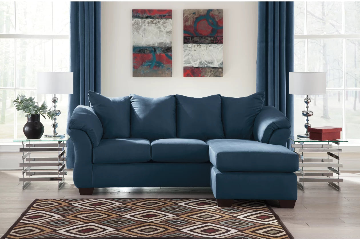 Blue Darcy Sofa Chaise Ashley Furniture