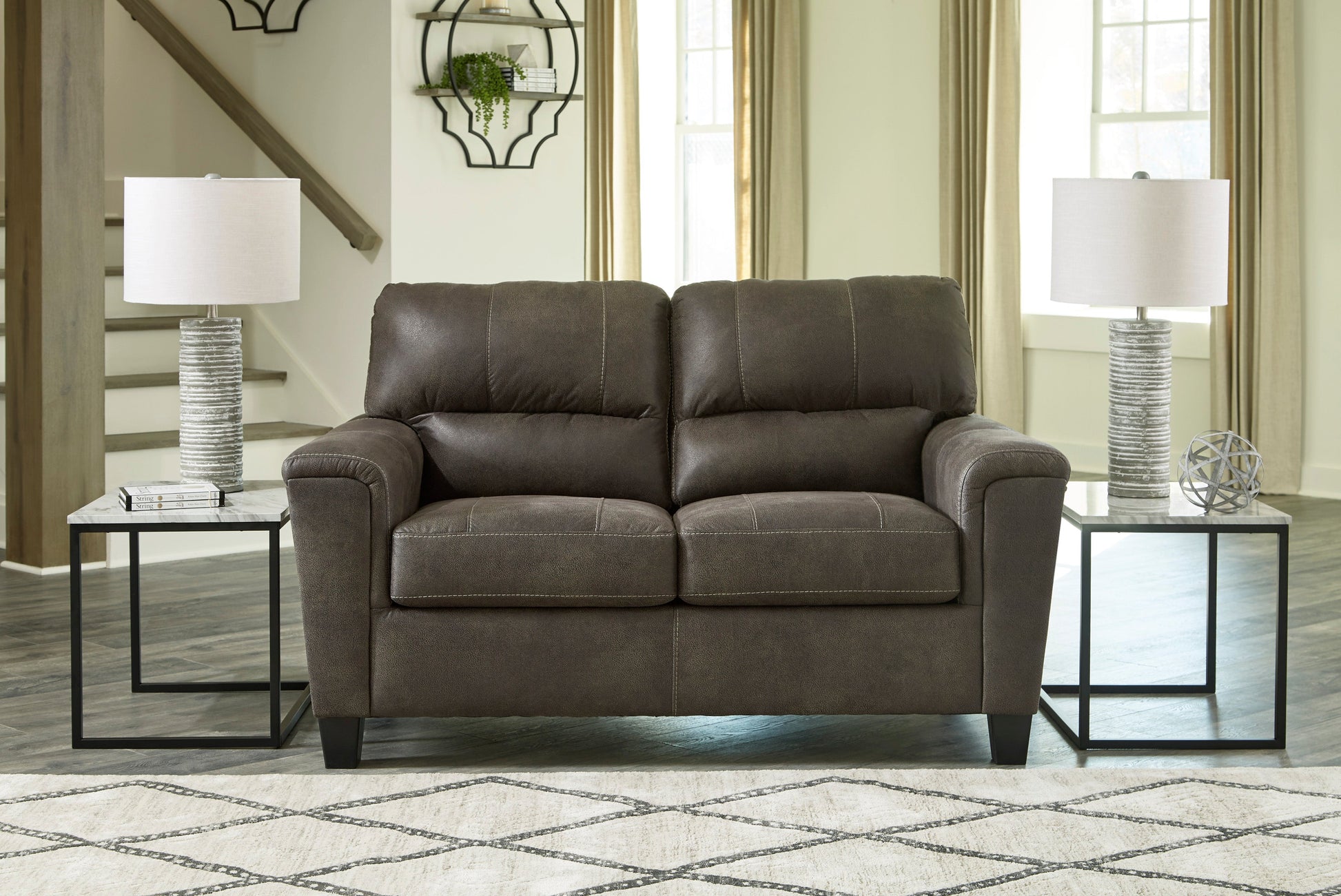 Navi Smoke Sofa and Loveseat Ashley Furniture