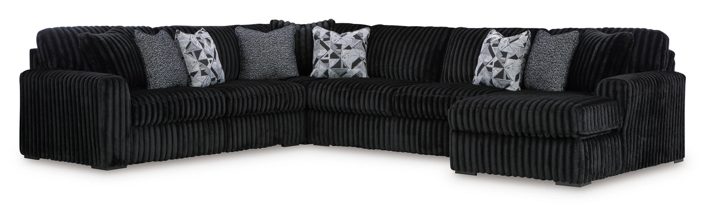 Midnight Madness RSF Chaise Black Ashley Furniture