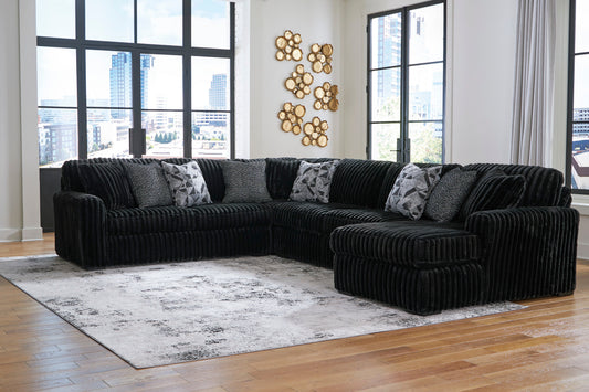 Midnight Madness RSF Chaise Black Ashley Furniture