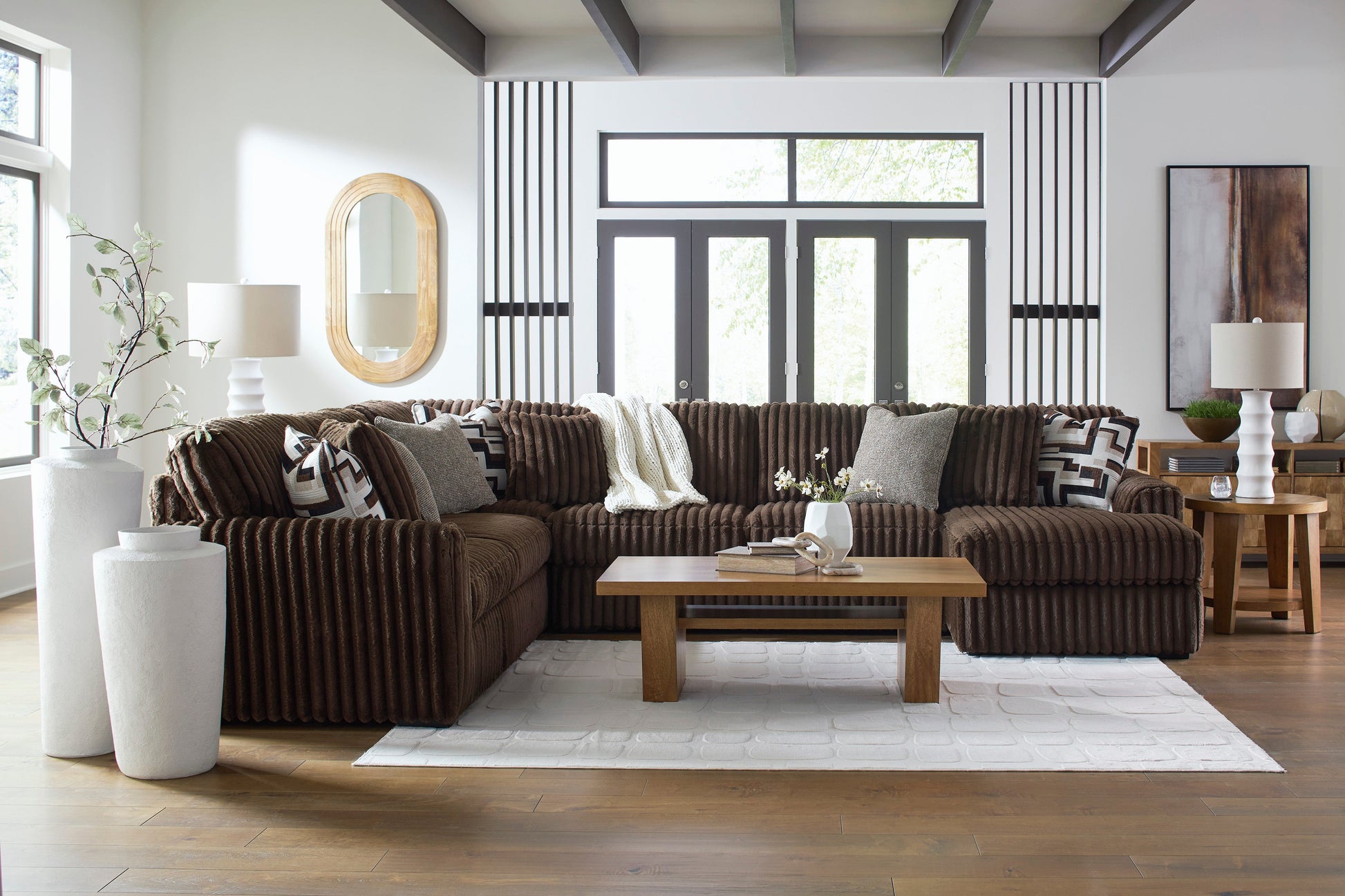 Midnight Madness RSF Chaise 4 Piece Chocolate Ashley Furniture