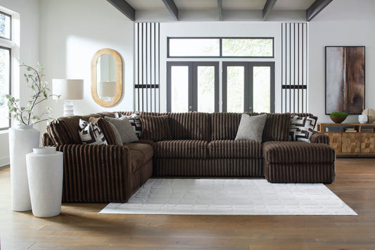 Midnight Madness RSF Chaise 4 Piece Chocolate Ashley Furniture