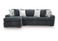 Midnight Madness LSF Chaise 2 Piece Grey Ashley Furniture