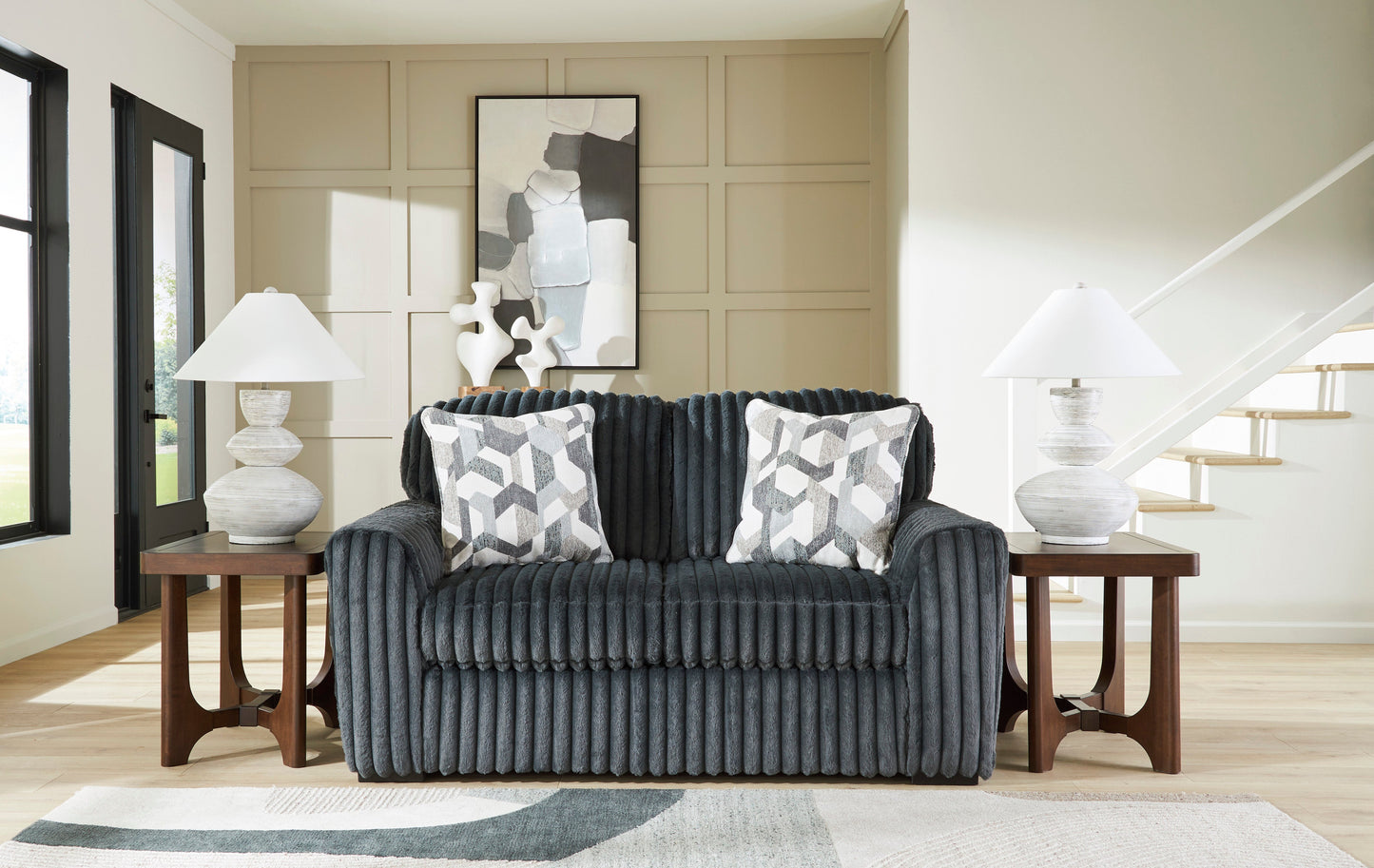 Midnight Madness Sofa Loveseat Grey Ashley Furniture