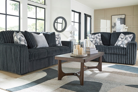 Midnight Madness Sofa Loveseat Grey Ashley Furniture