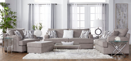 Cameo Truffle 14100 Sofa Loveseat Hughes Furniture