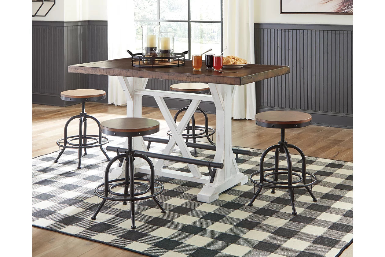 Valebeck Counter Height Dining Set with 6 Barstools Ashley