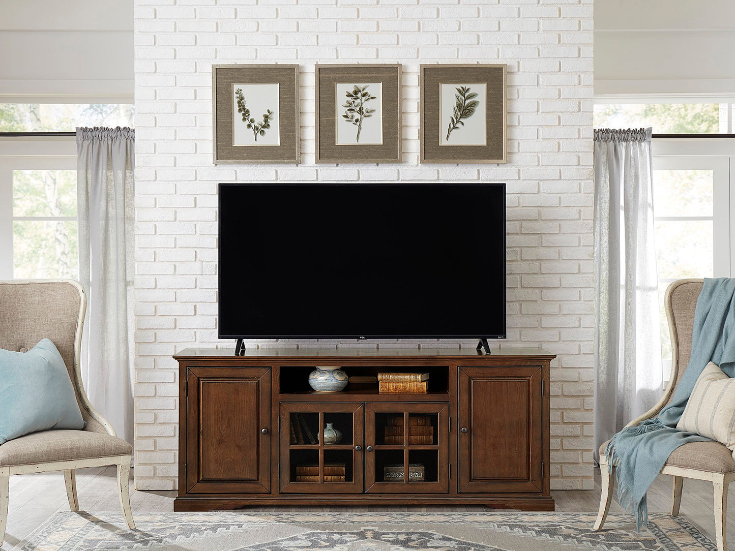 Laredo Mesquite 80" TV Stand Trading Post