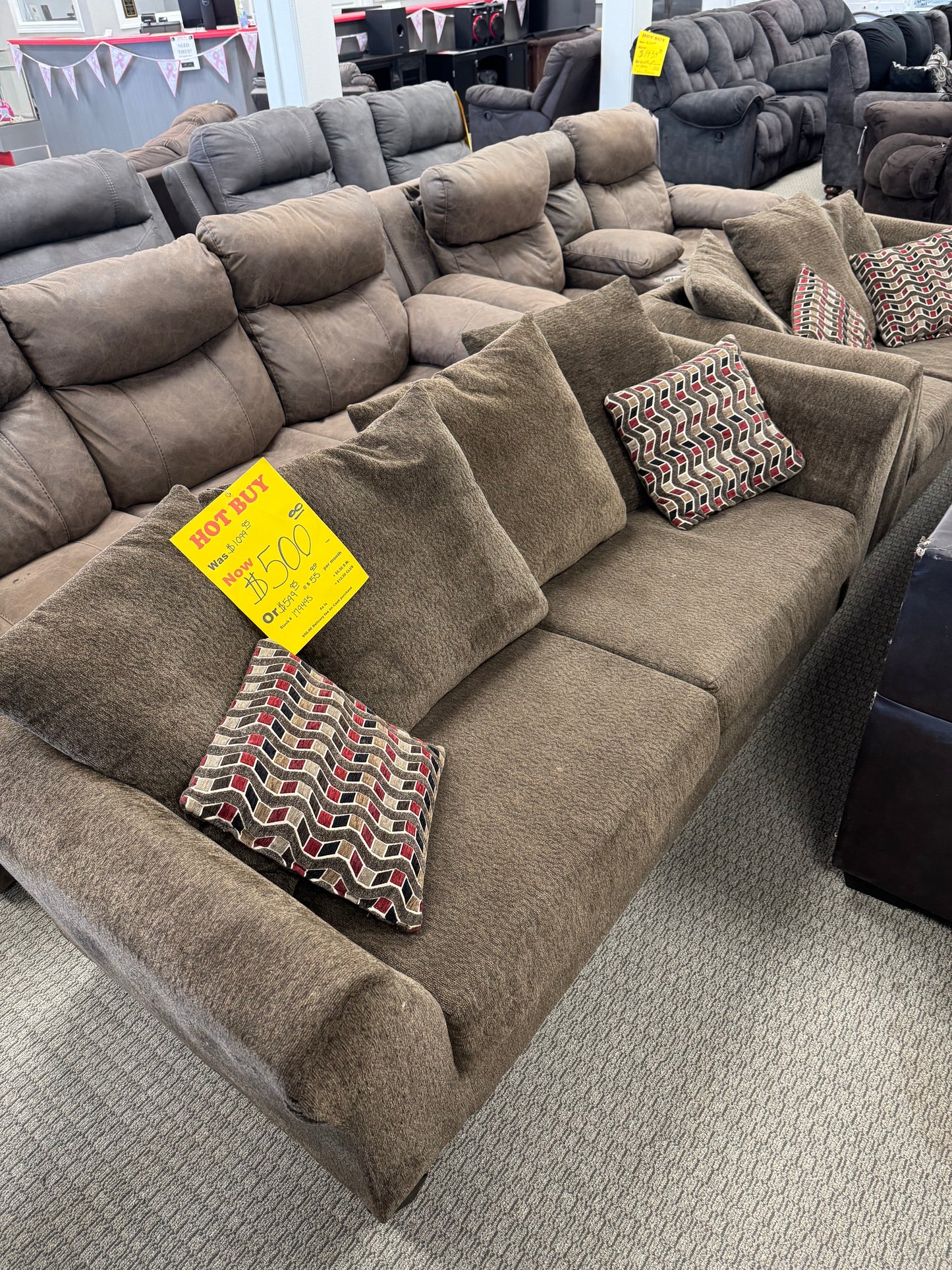 Brown Delta Sofa Loveseat DELTA FURNITURE