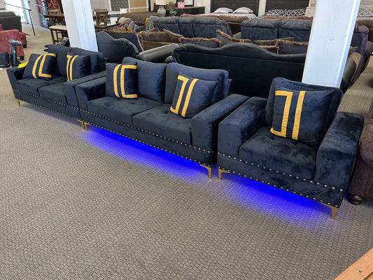 Three piece used living room set! GLOBAL FURNITURE