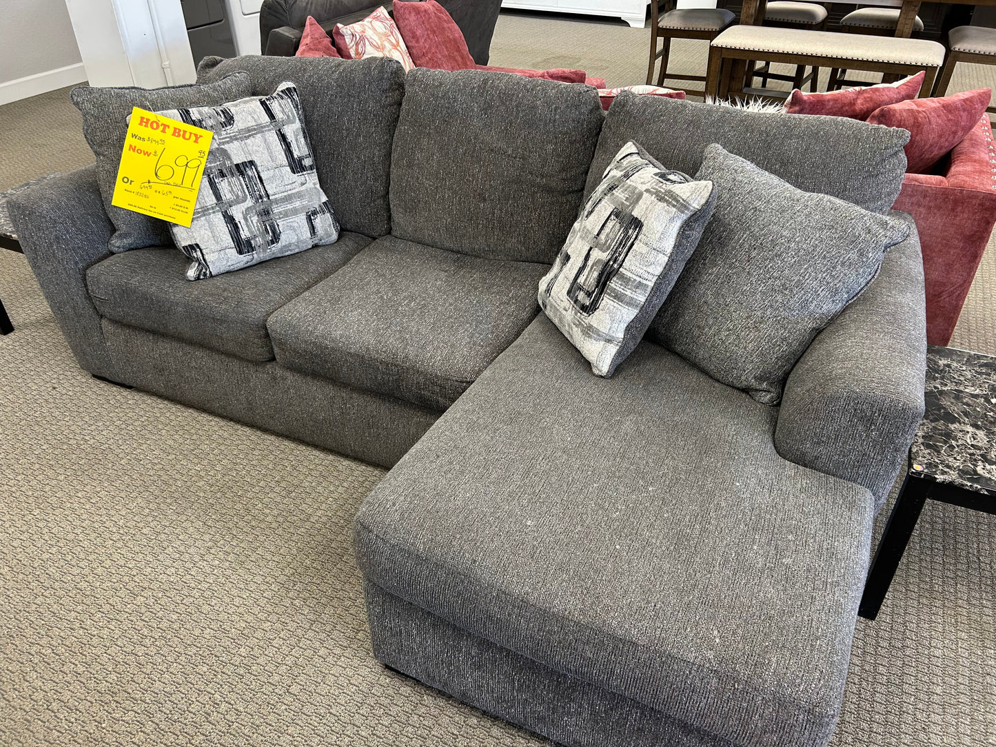 Grey Used Sofa Chaise Ashley Furniture