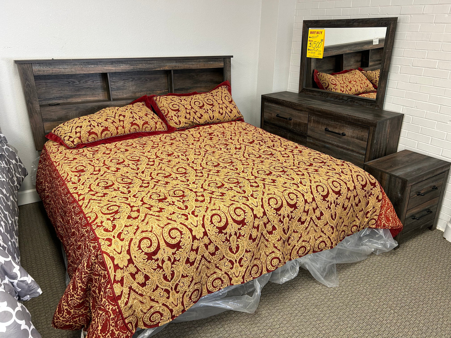 King Used Bookcase Bedroom Set Ashley Furniture