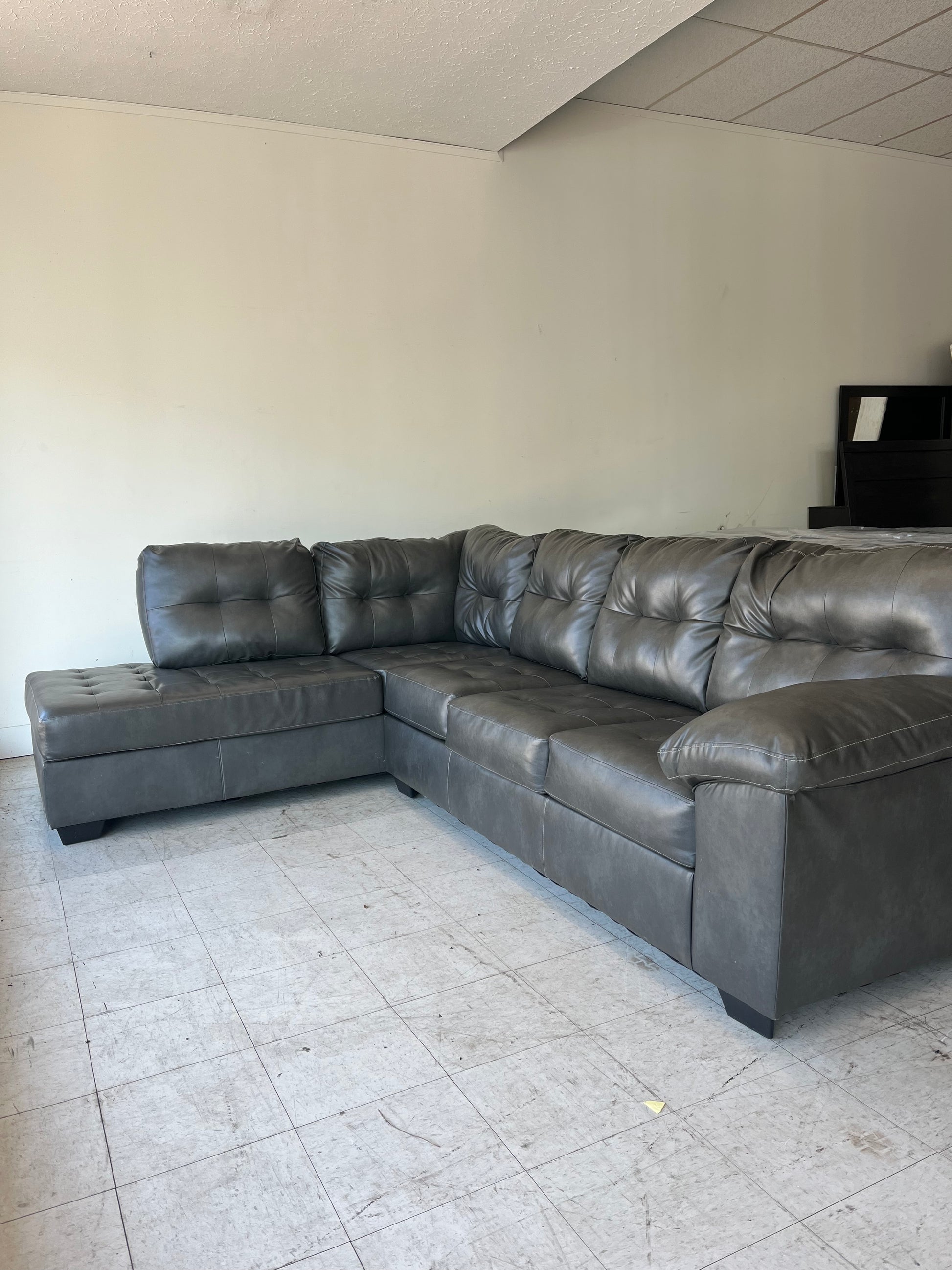 2010267 Grey Sectional Trading Post 
