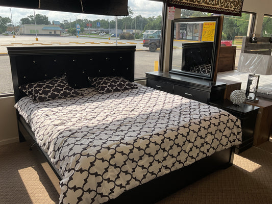 Black Used Crownmark Bedroom Set Crown Mark