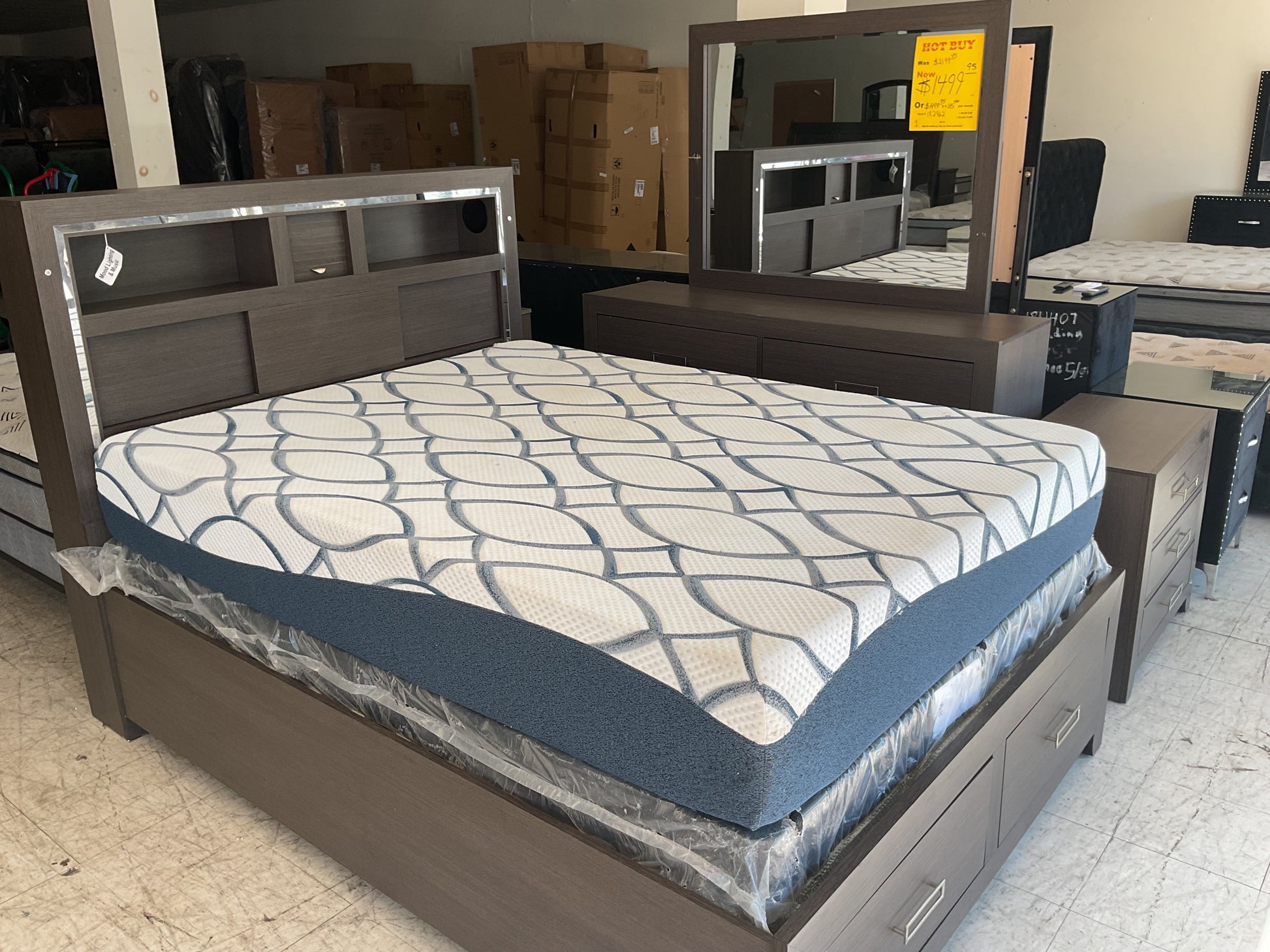 Used Music Bedroom Set Crown Mark