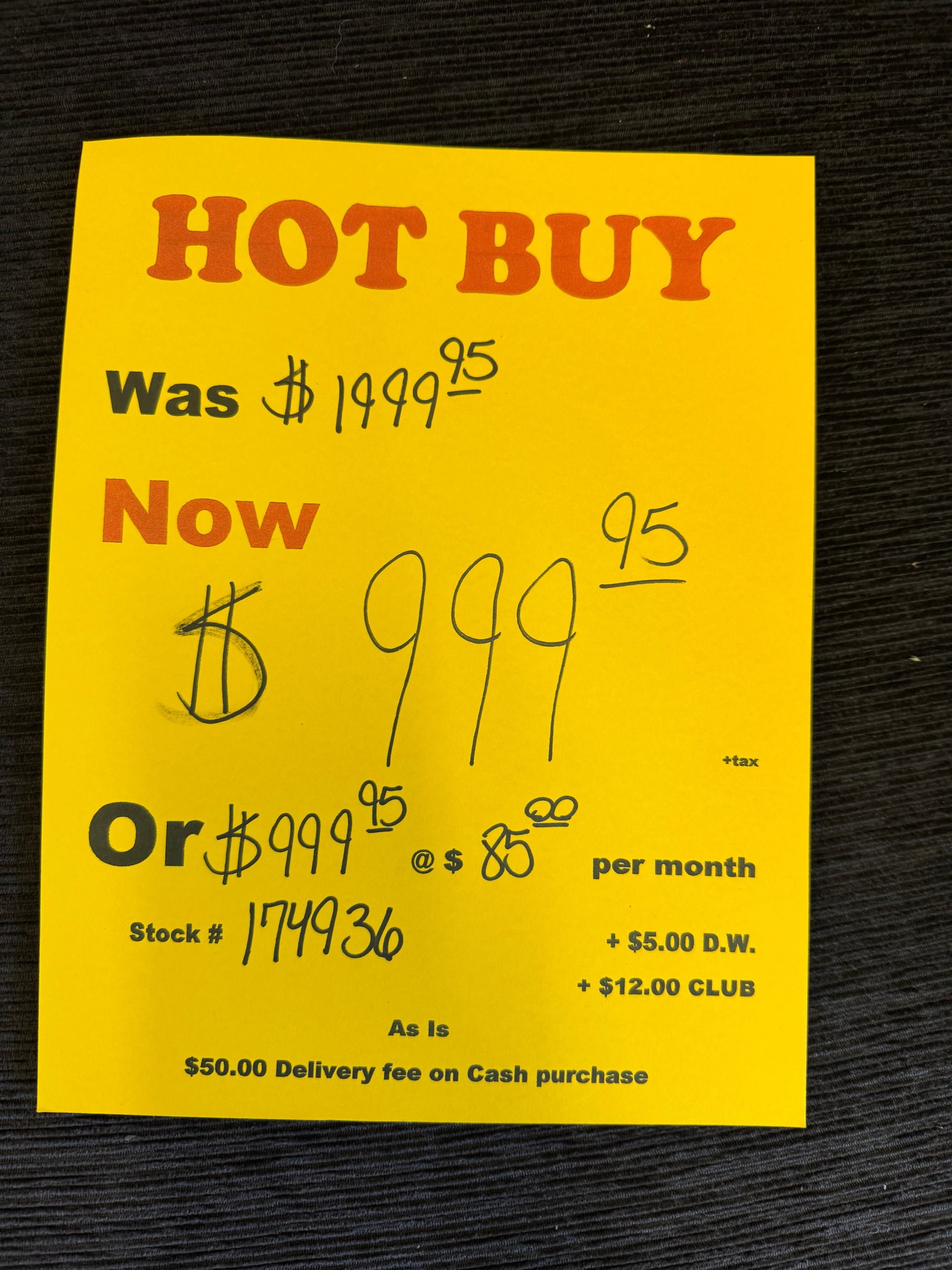 Black Used Three Piece Hughes Furniture