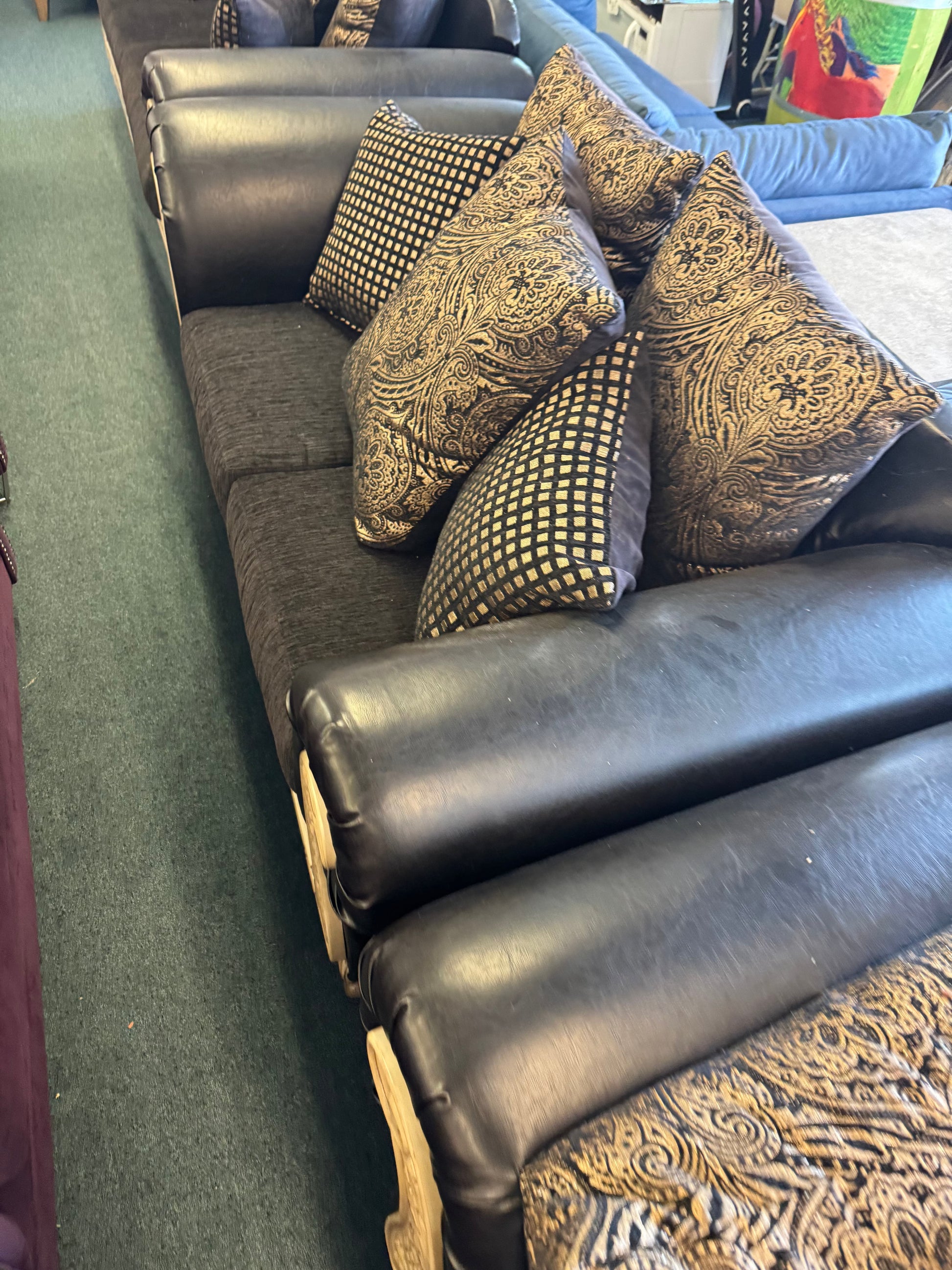 Black Used Three Piece Hughes Furniture