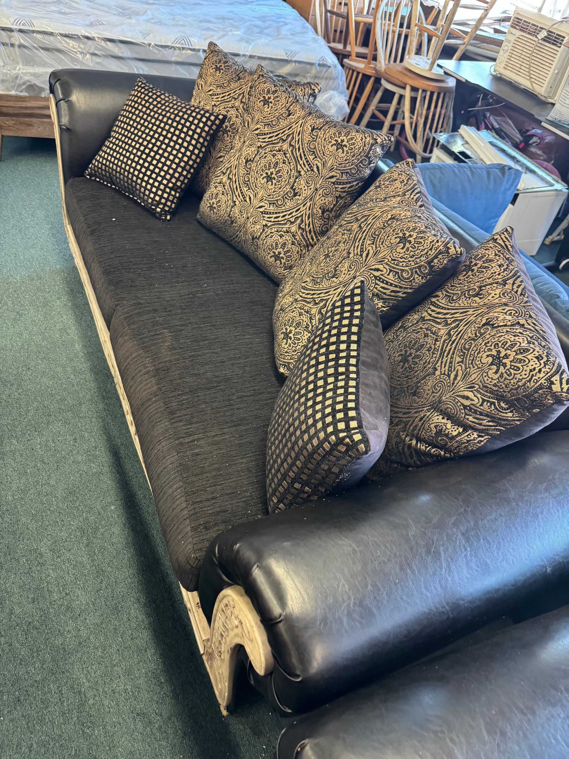 Black Used Three Piece Hughes Furniture