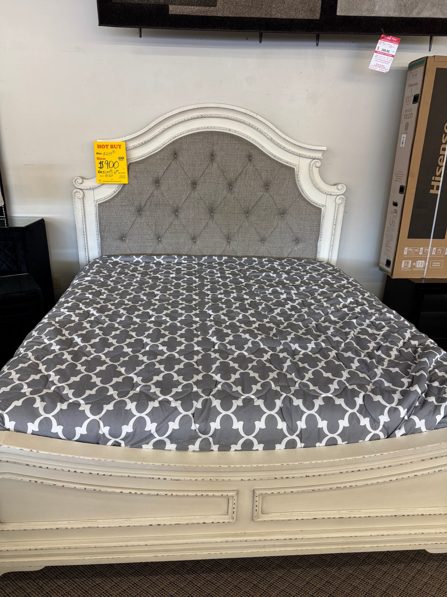 Used White King Bed Only w/ Matts Trading Post
