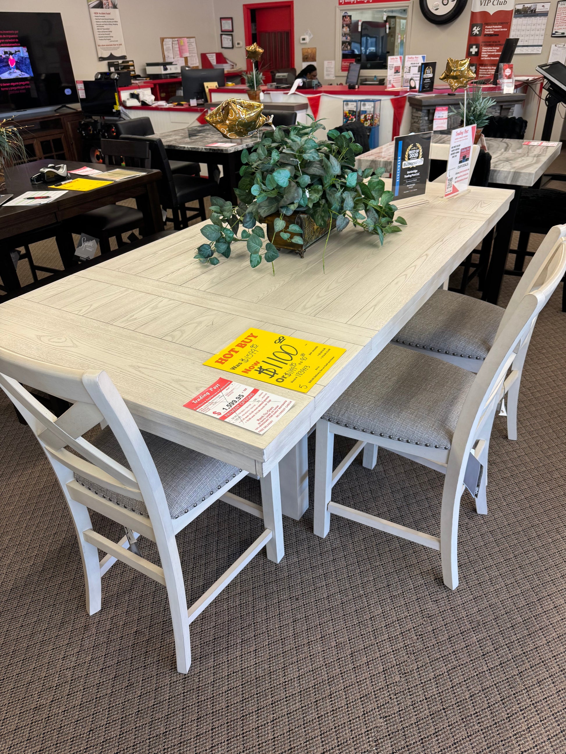 New Farmhouse White Dinette Trading Post