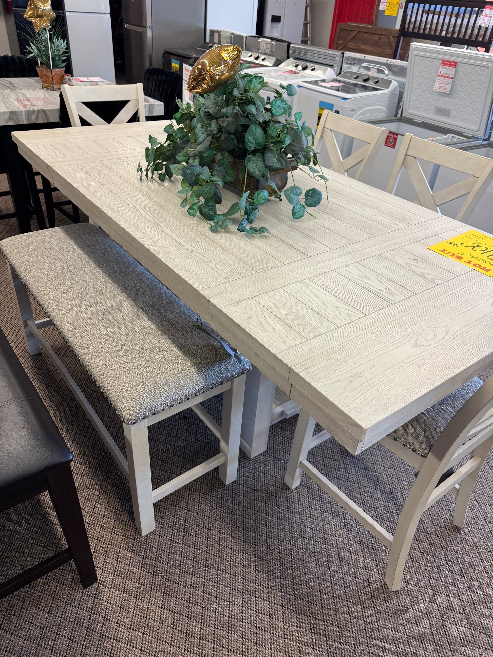 New Farmhouse White Dinette Trading Post