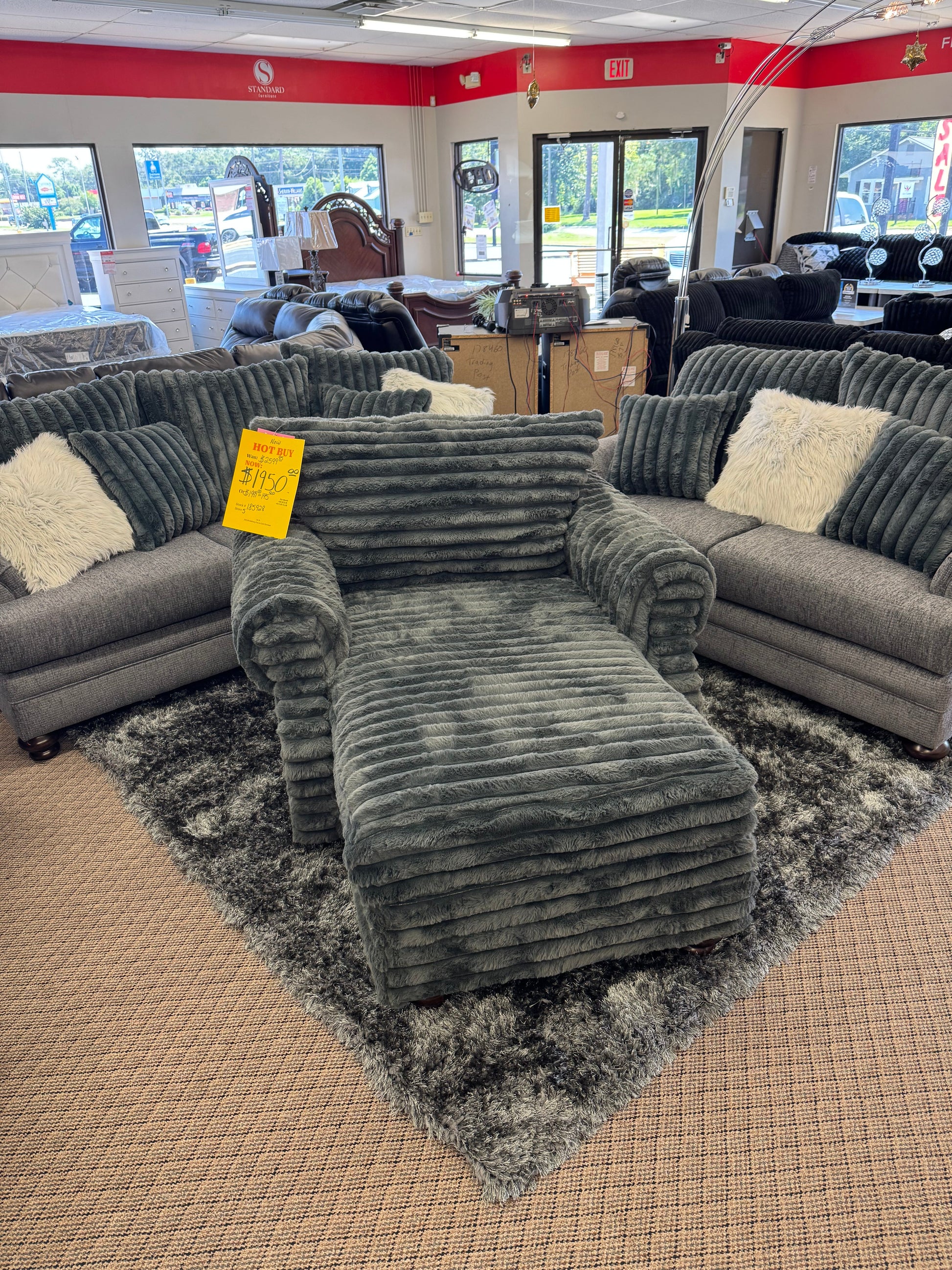 New Three Piece Grey Living Room Set Trading Post