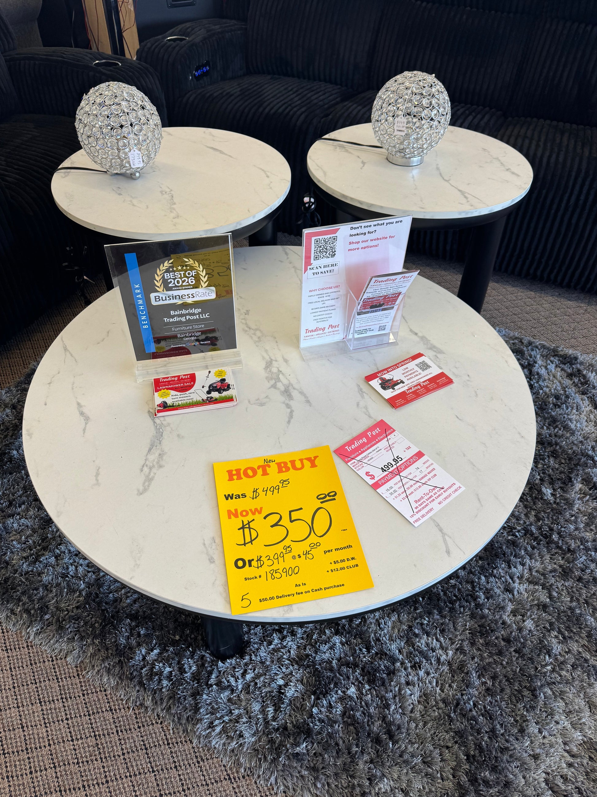 New White and Black Living Room Tables Trading Post