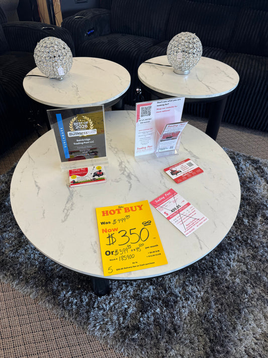 New White and Black Living Room Tables Trading Post