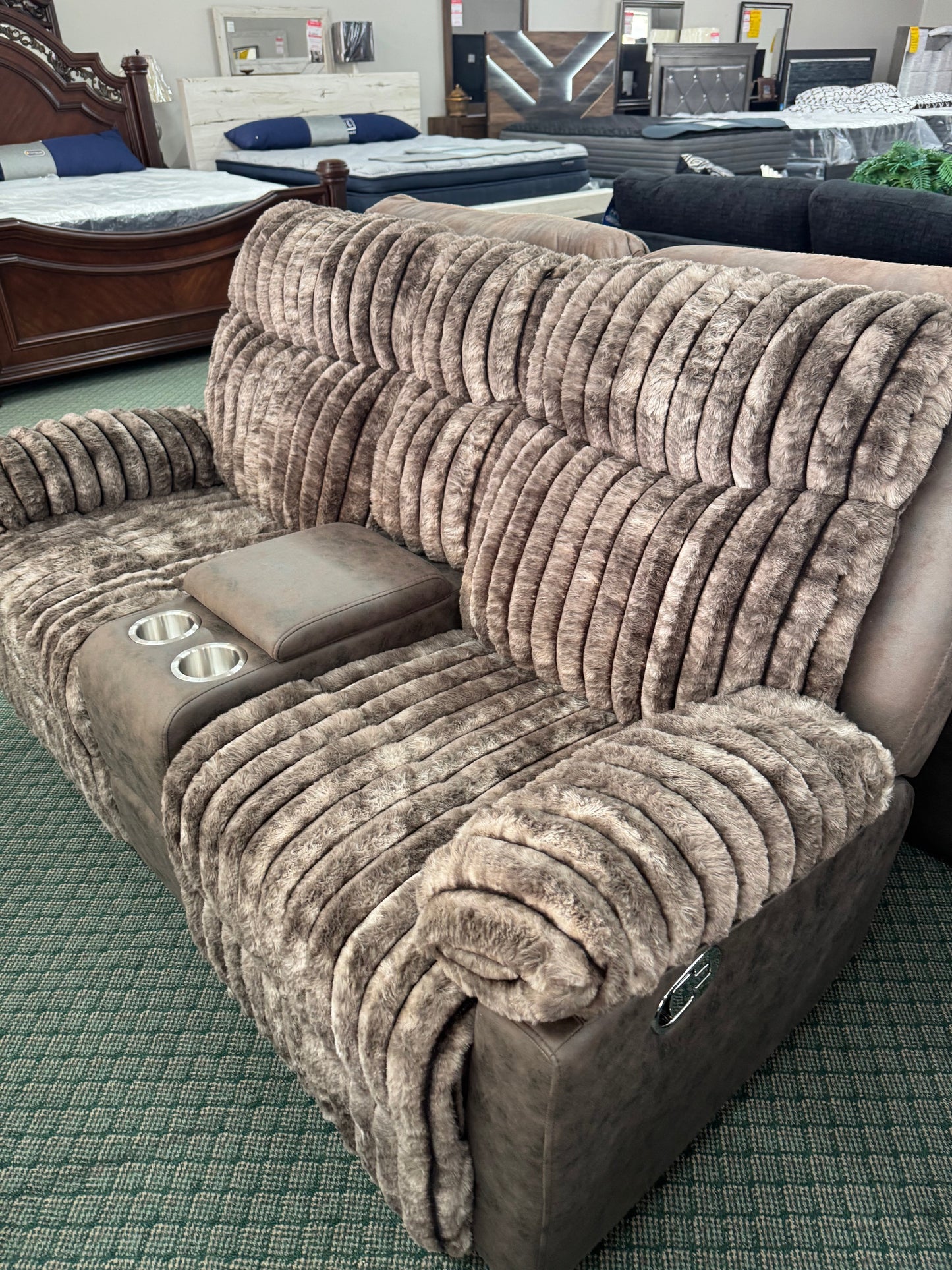 New Brown Cuddle Reclining Sofa and Loveseat Trading Post