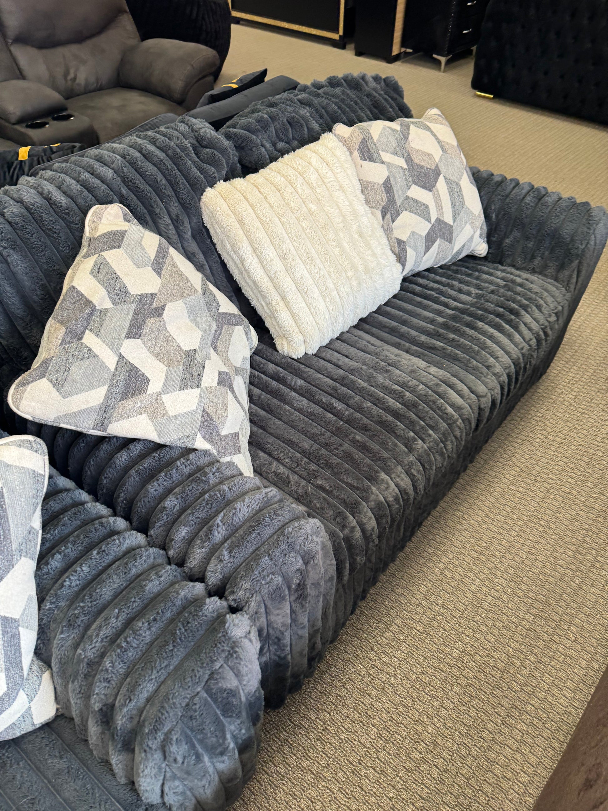 Used Grey Midnight Madness Sofa and Loveseat Trading Post