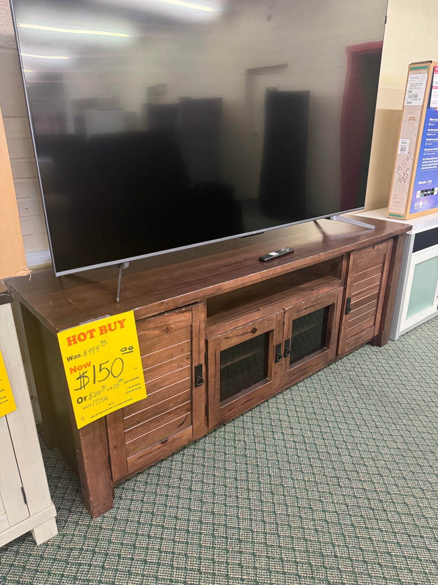 Used Brown Wooden Tv Stand Trading Post