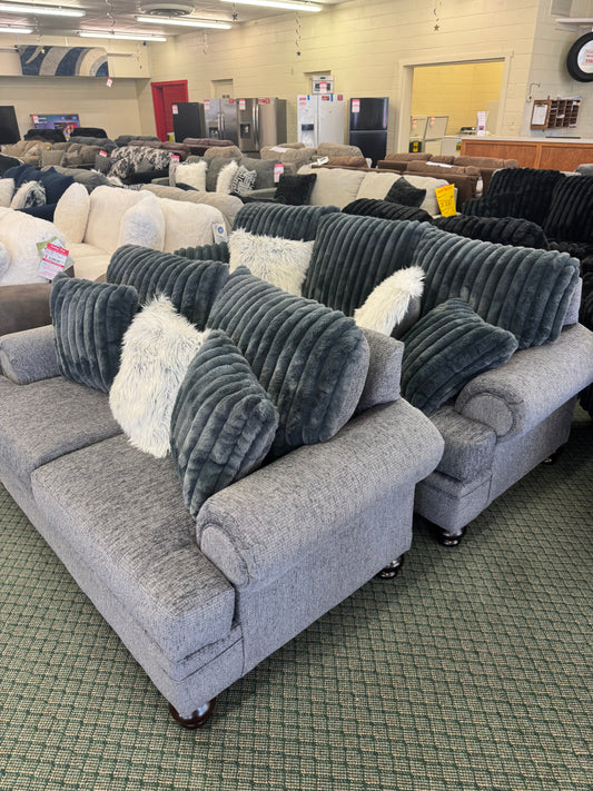 New Grey Three Piece Living Room Set Trading Post