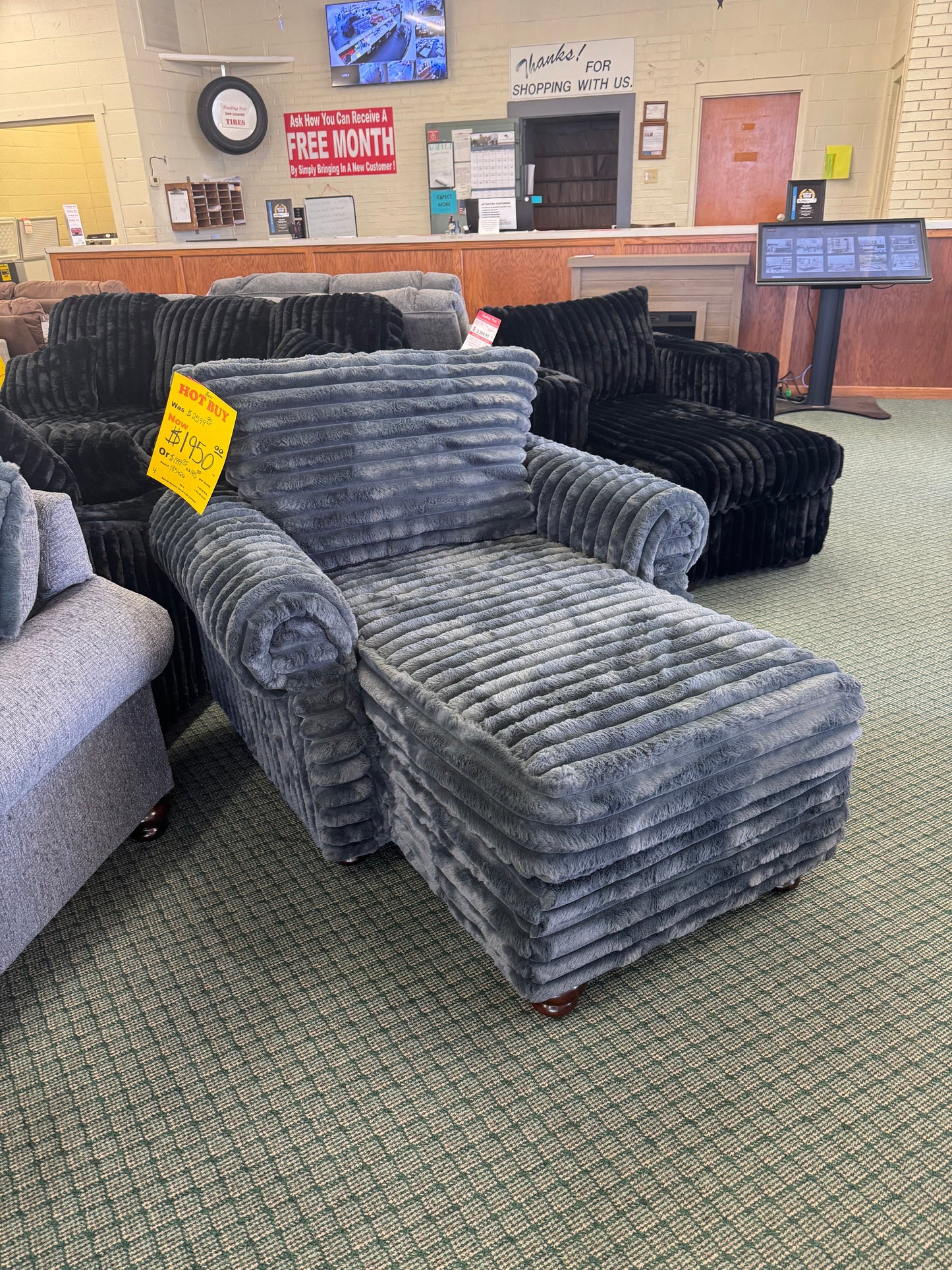 New Grey Three Piece Living Room Set Trading Post