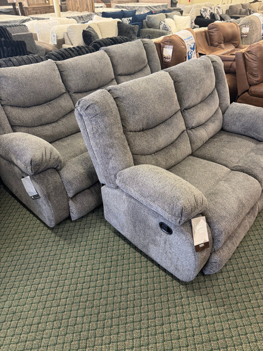 New Grey Reclining Sofa and Loveseat Trading Post