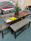New Brown 4 Chair with a Bench Dinette Trading Post