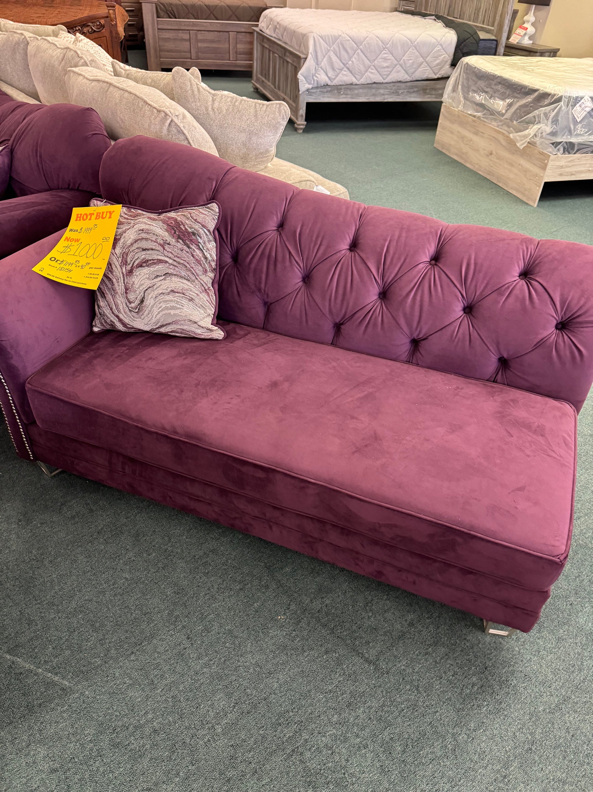 Used Purple Three Piece Living Room Set Trading Post