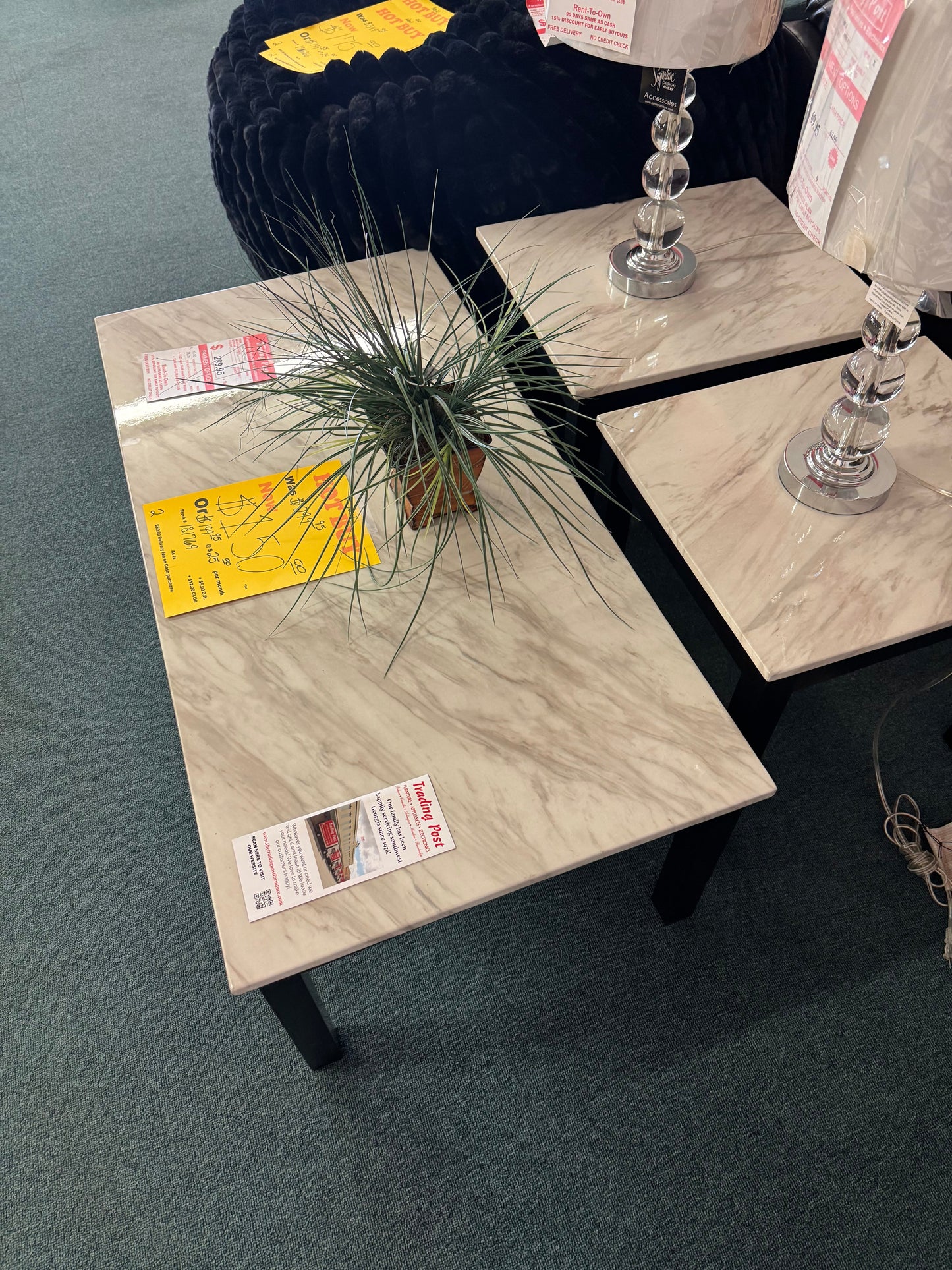 New White Marble Living Room Tables Trading Post