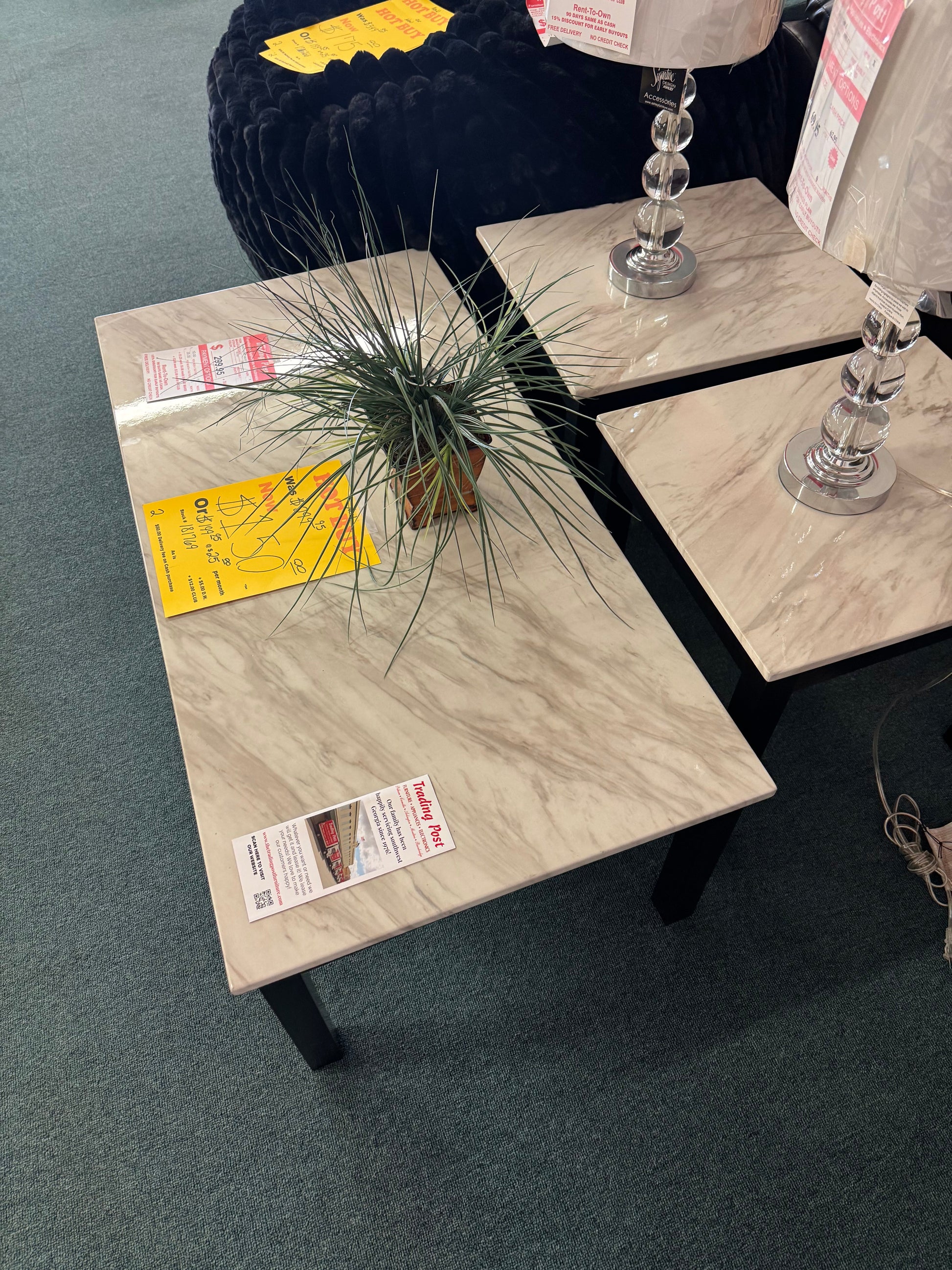 New White Marble Living Room Tables Trading Post