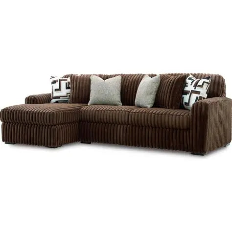 Midnight Madness LSF Chaise 2 Piece Chocolate Ashley Furniture